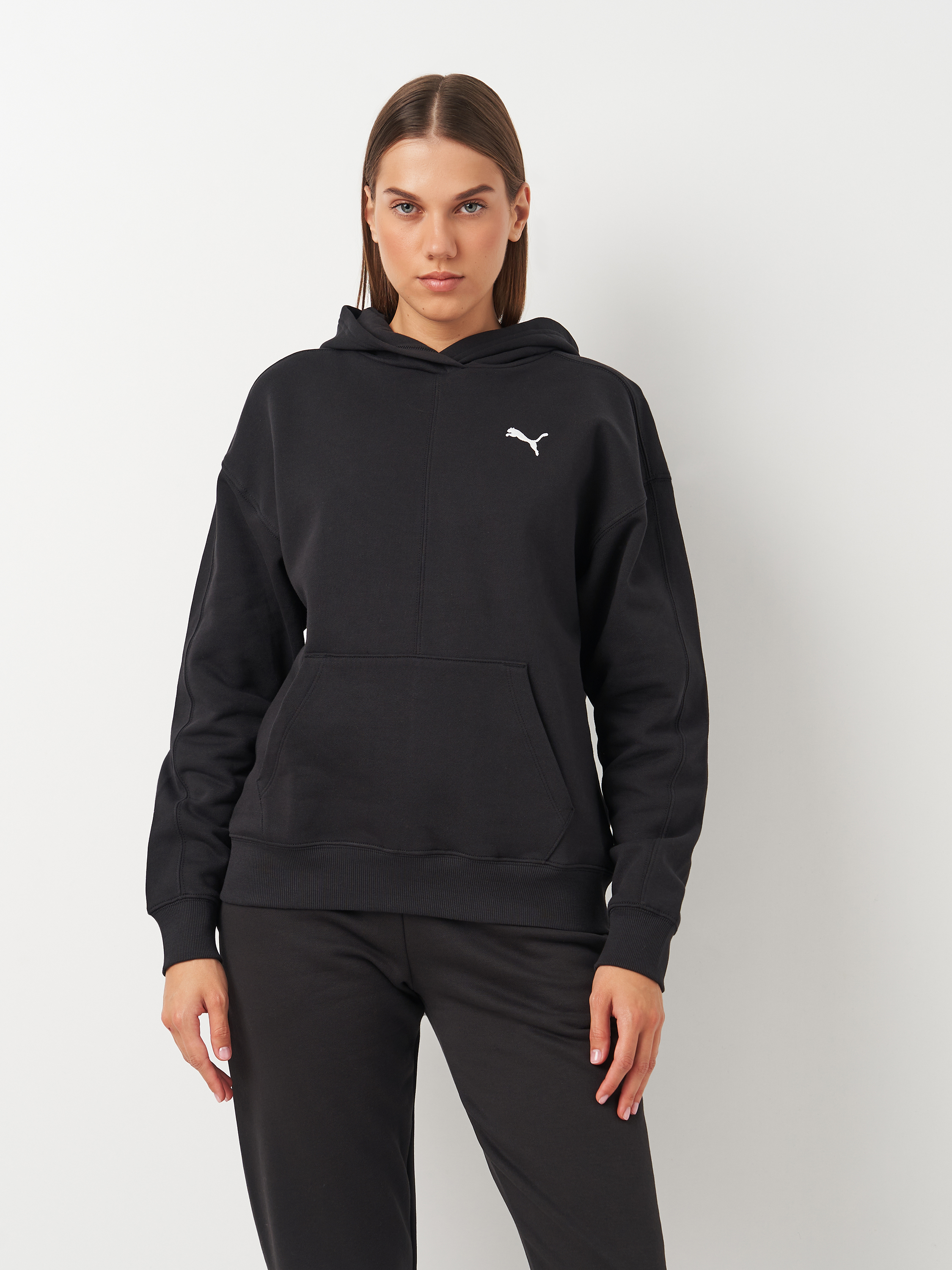 Акція на Худі тепле жіноче Puma Her Hoodie Fl 68271901 S Чорне від Rozetka