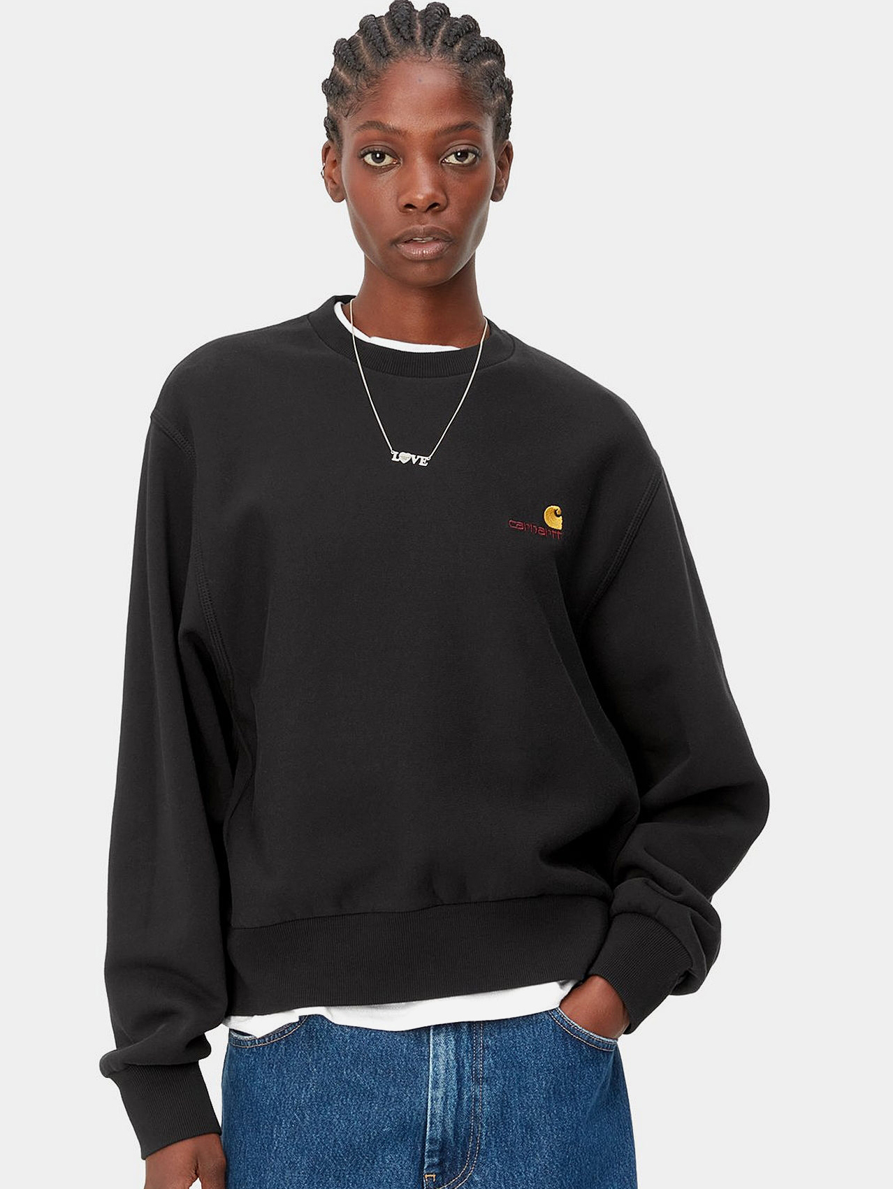 Світшот жіночий Carhartt WIP American Script Sweatshirt W I033649-89XX XS Чорний від Rozetka на платформі USKIDKA Акція на Світшот жіночий Carhartt WIP American Script Sweatshirt W I033649-89XX XS Чорний від Rozetka