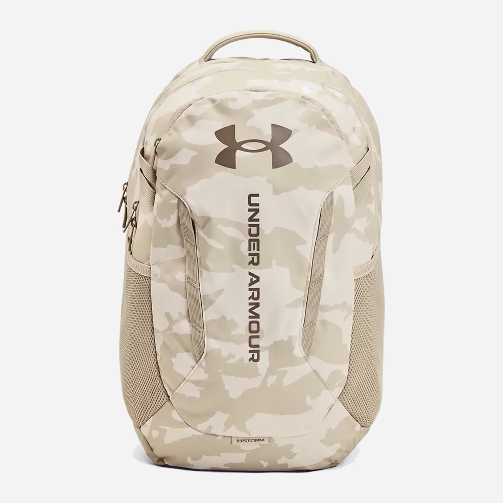 Акція на Рюкзак спортивний тканинний 29 л водонепроникний Under Armour Hustle 6.0 Backpack 1384672-110 Бежевий від Rozetka