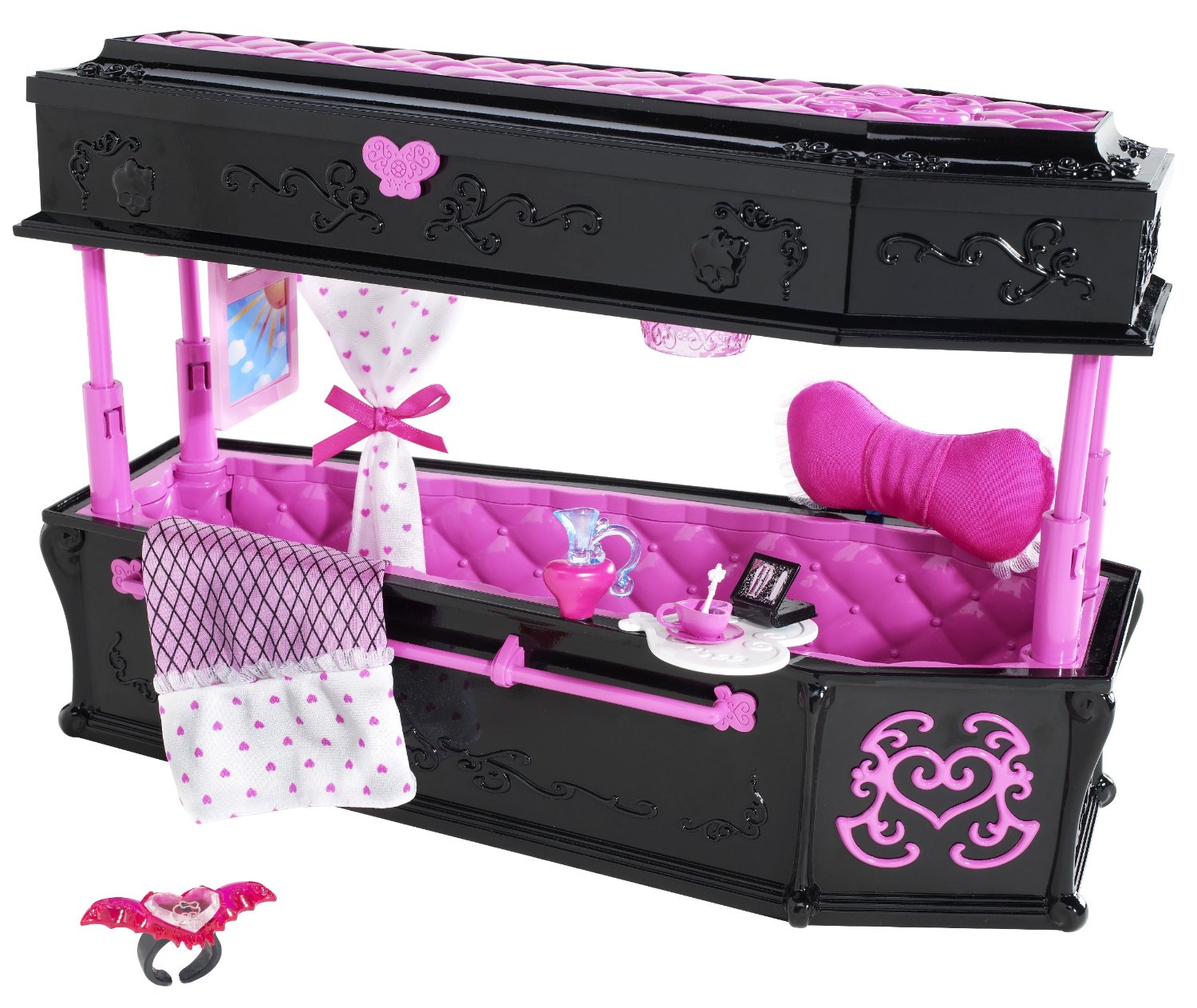 

Кукольный игровой набор Monster High Draculaura Кровать Дракулауры Monster High Draculaura Jewelry Box Coffin