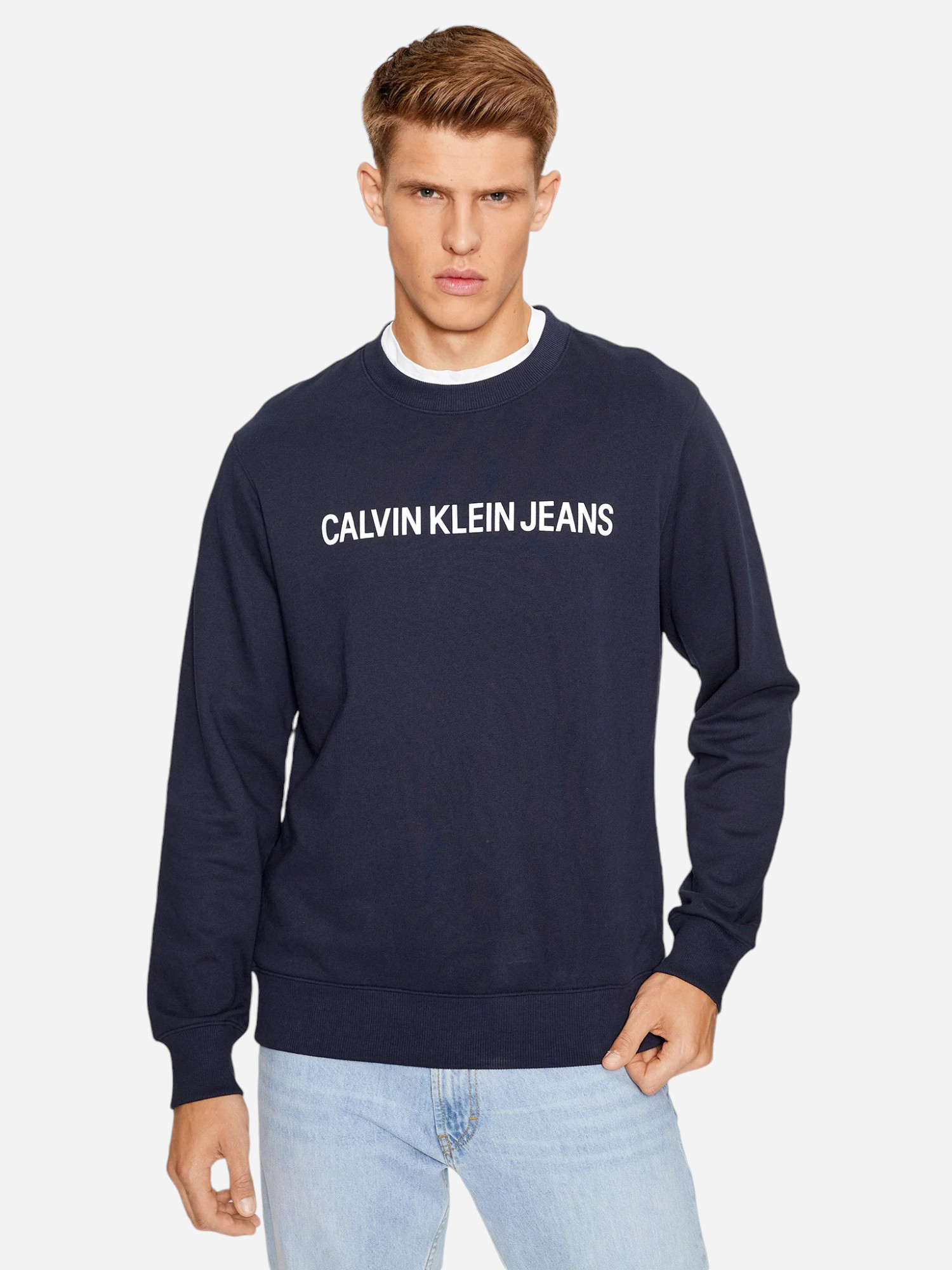 Акція на Світшот чоловічий Calvin Klein 677779446 S Синій від Rozetka