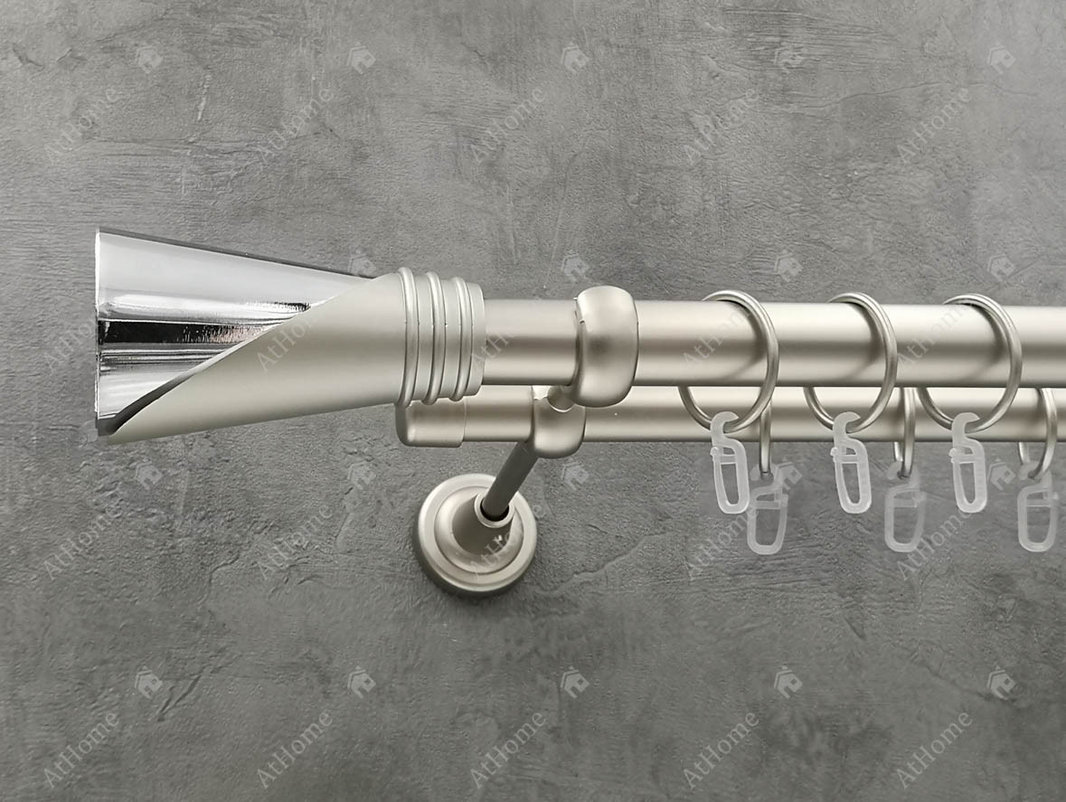 

Карниз Quadrum Дункан 200 см двойной Сатин 25/19 мм гладкая (кольца с крючками)