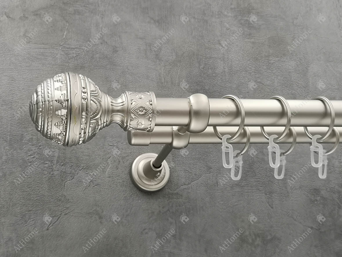 

Карниз Quadrum Арабеска 400 см двойной Сатин 25/19 мм гладкая (кольца с крючками)