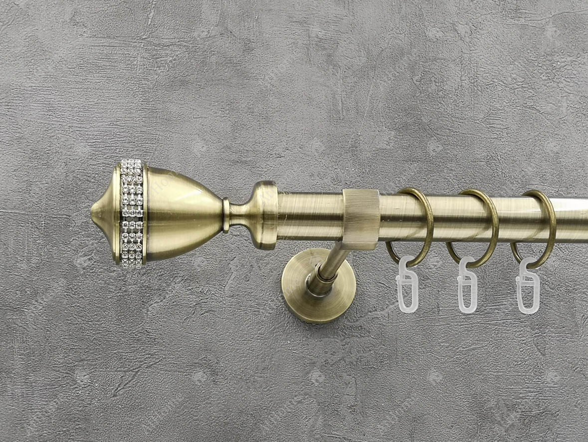 

Карниз Quadrum Етерния 400 см одинарный модерн Антик 25 мм гладкая (кольца с крючками)