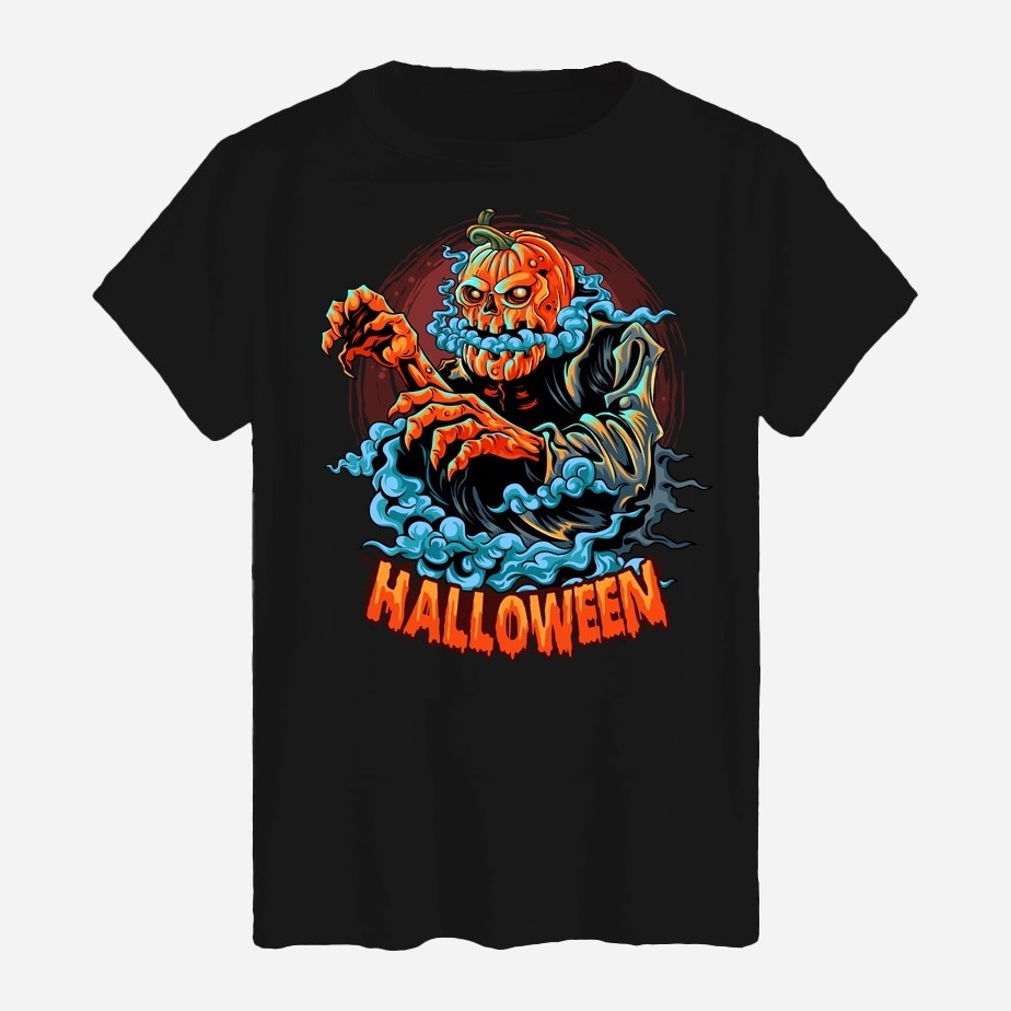 Акція на Футболка бавовняна довга чоловіча Likey Halloween M150-2317 L Чорна від Rozetka