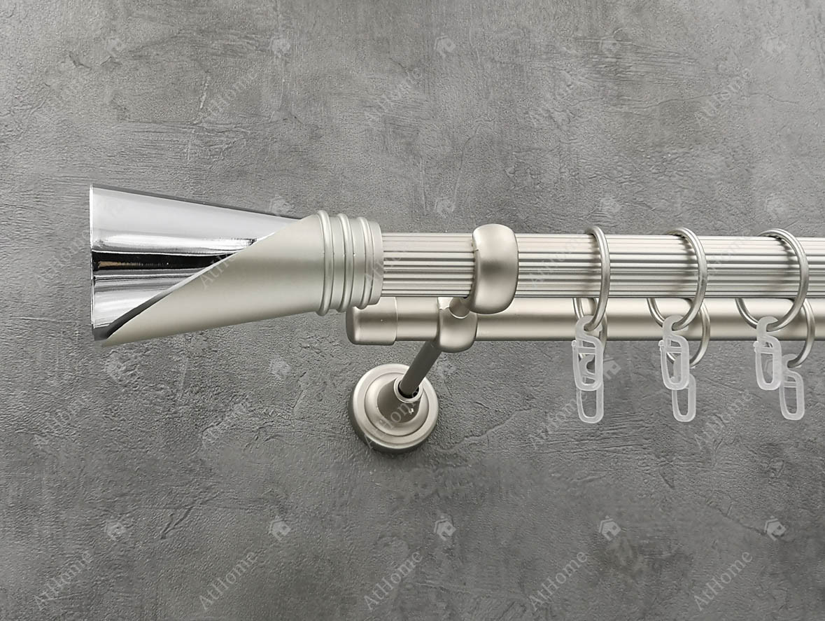 

Карниз Quadrum Дункан 300 см двойной Сатин 25/19 мм рифленая (кольца с крючками)
