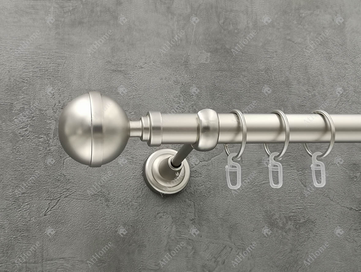 

Карниз Quadrum Калисто 320 см одинарный Сатин 25 мм гладкая (кольца с крючками)