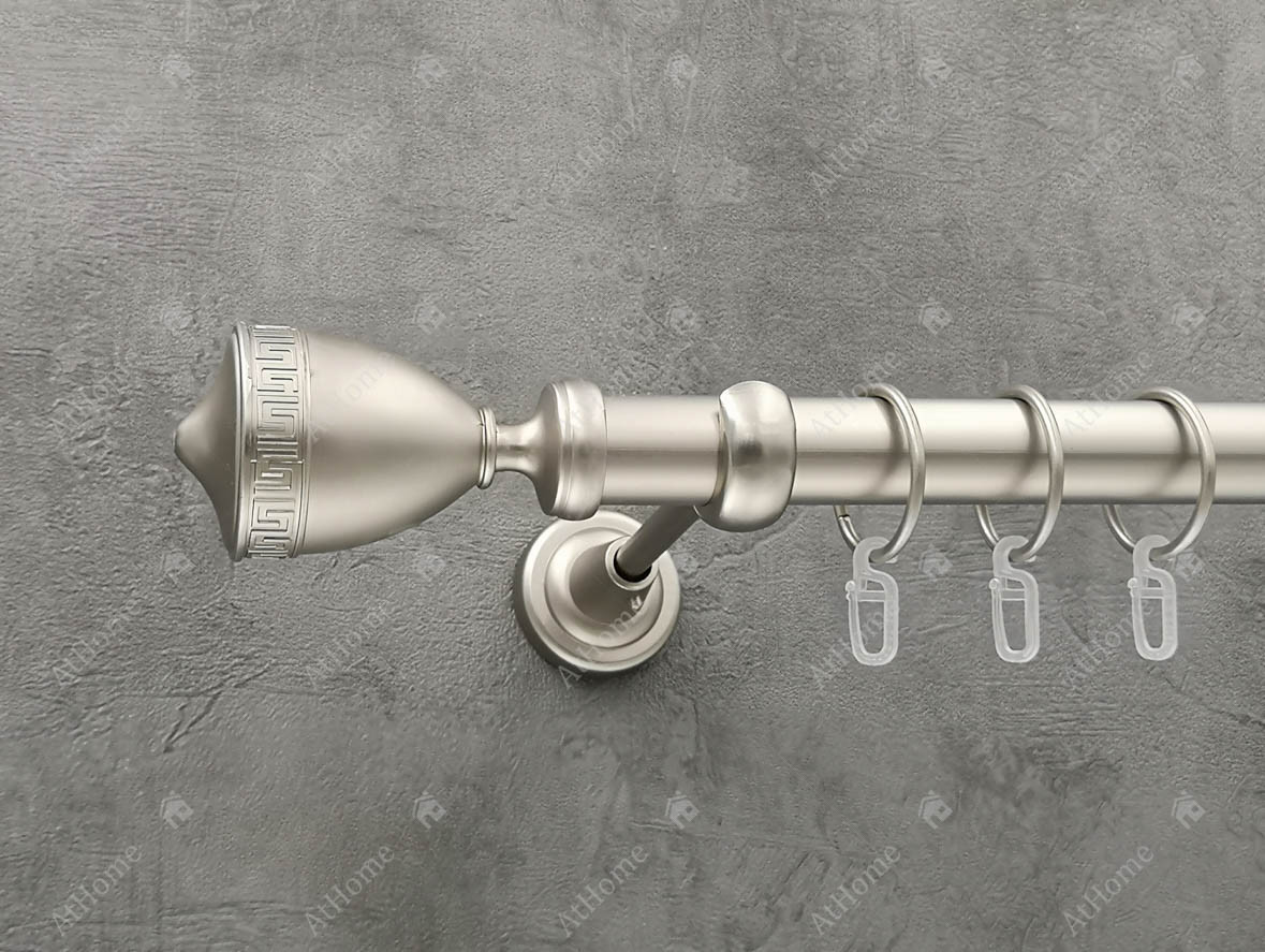 

Карниз Quadrum Афина 320 см одинарный Сатин 25 мм гладкая (кольца с крючками)