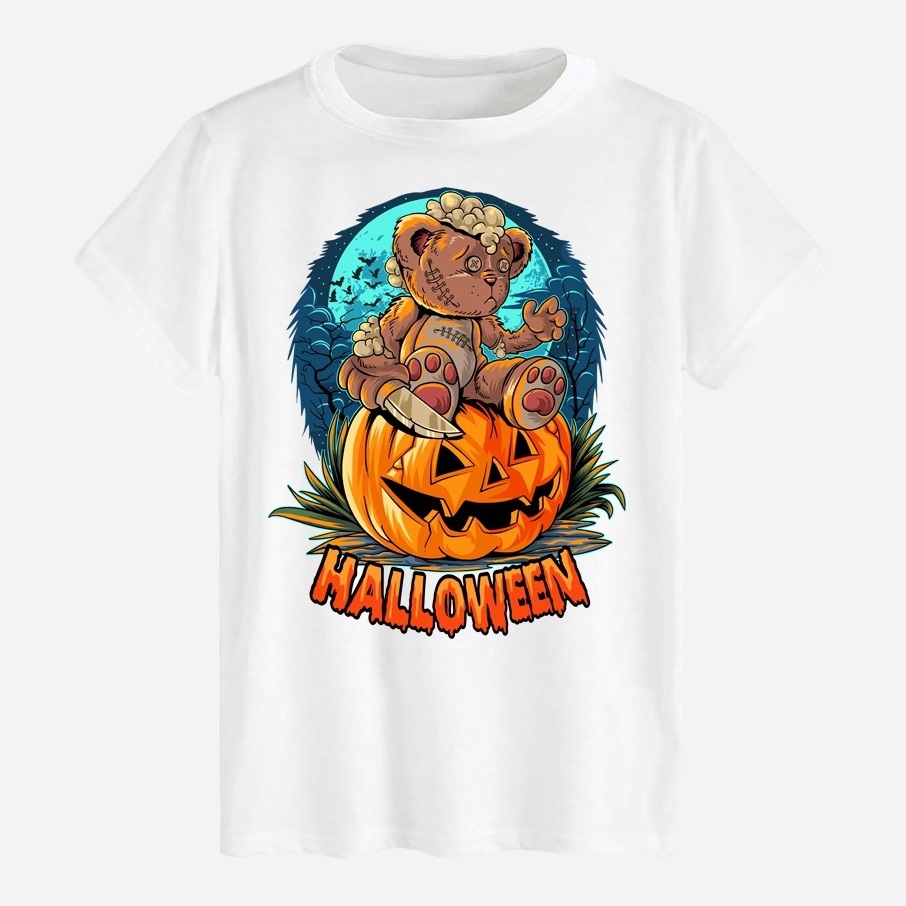 Акція на Футболка бавовняна довга чоловіча Likey Halloween M150-2308 XS Біла від Rozetka