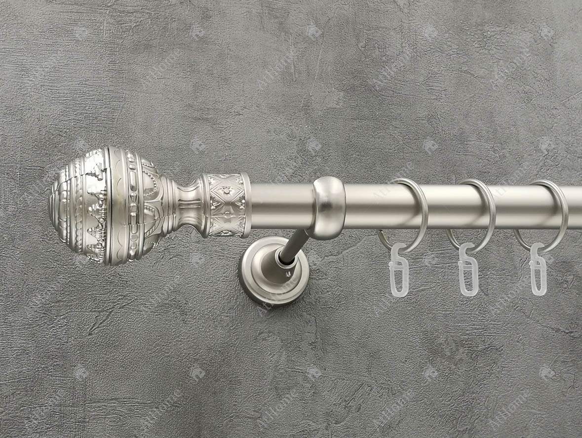 

Карниз Quadrum Арабеска 160 см одинарный Сатин 25 мм гладкая (кольца с крючками)