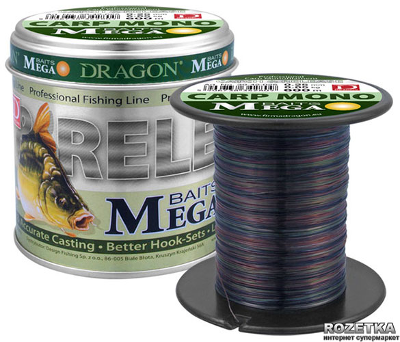 

Леска Dragon Mega Baits Carp Mono 600 м 0.35 мм 12.70 кг (TDC-30-24-035)