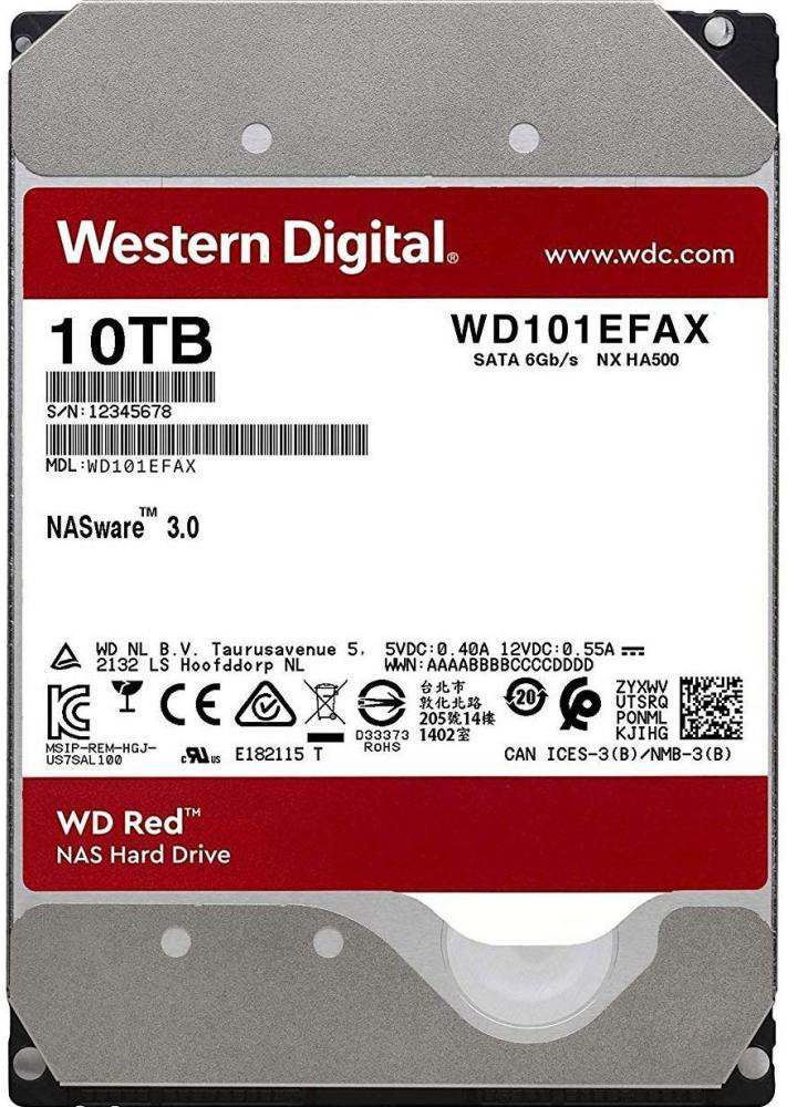 

Жесткий диск Western Digital Red 10TB 7200rpm 256MB WD101EFAX 3.5 SATA III