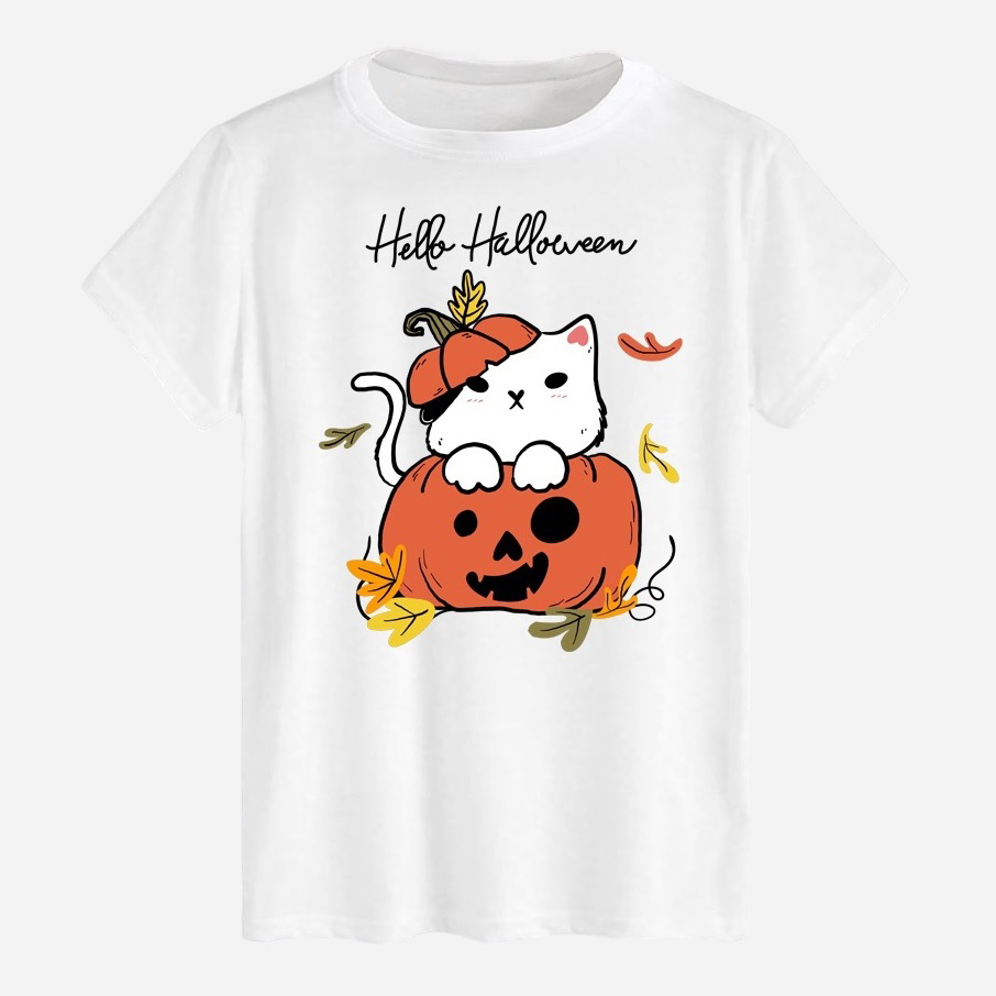 Акція на Футболка бавовняна довга чоловіча Likey Happy Halloween M150-2326 L Біла від Rozetka