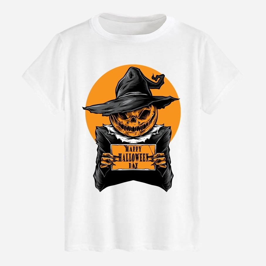 Акція на Футболка бавовняна довга чоловіча Likey Happy Halloween Day M150-2327 3XL Біла від Rozetka