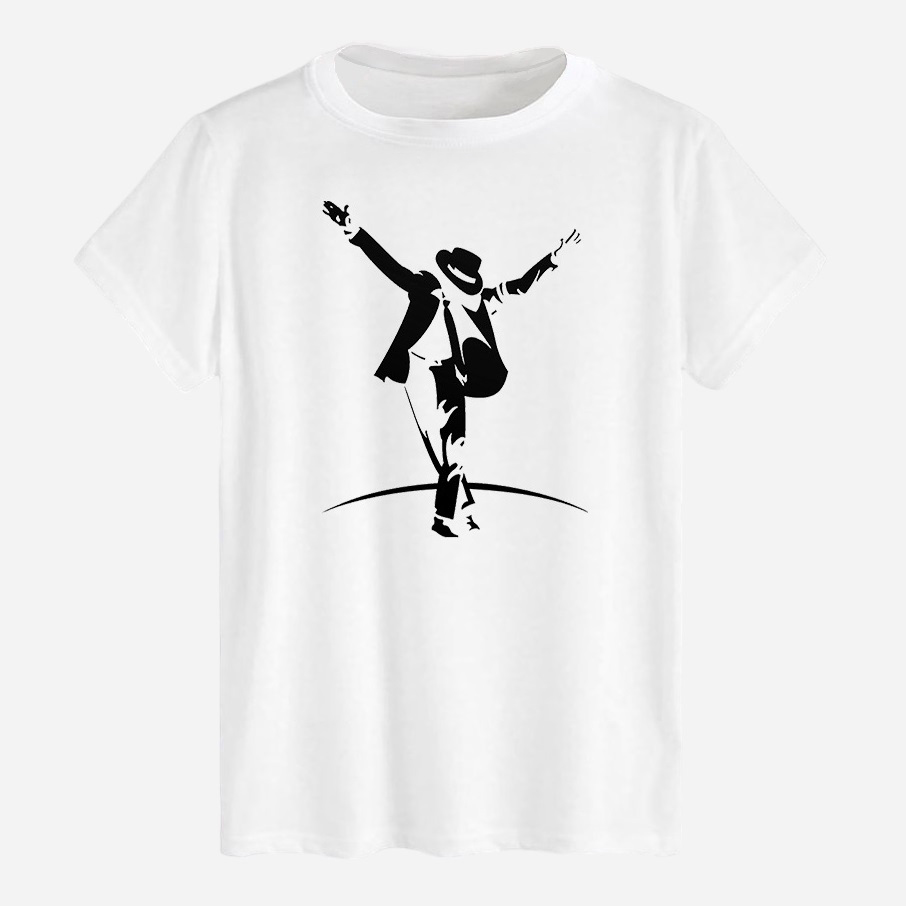 Акція на Футболка бавовняна довга чоловіча Likey Michael Jackson M150-0414 3XL Біла від Rozetka