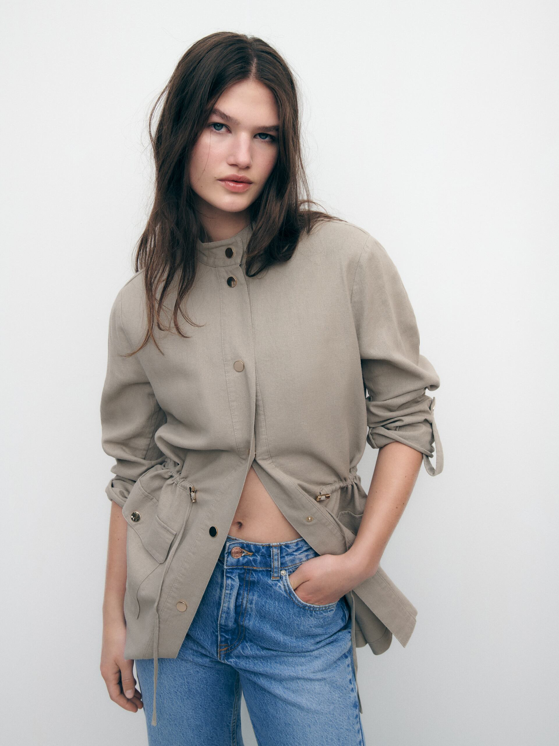 Акція на Піджак жіночий Zara 3046/101 L Коричневий від Rozetka