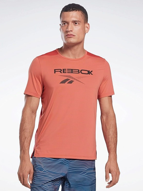 Акція на Футболка спортивна чоловіча Reebok Ts Ac Graphic Tee H46598 S Помаранчева від Rozetka