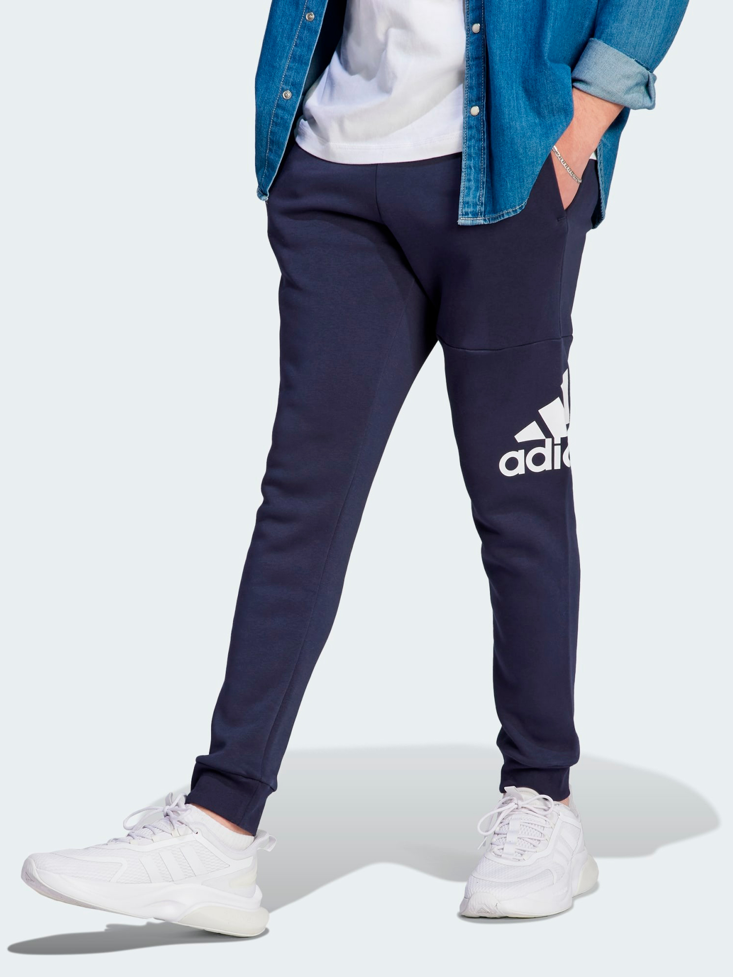 Акція на Спортивні штани утеплені чоловічі Adidas M Bl Fl Tc Pt IJ6481 2XL Сині від Rozetka