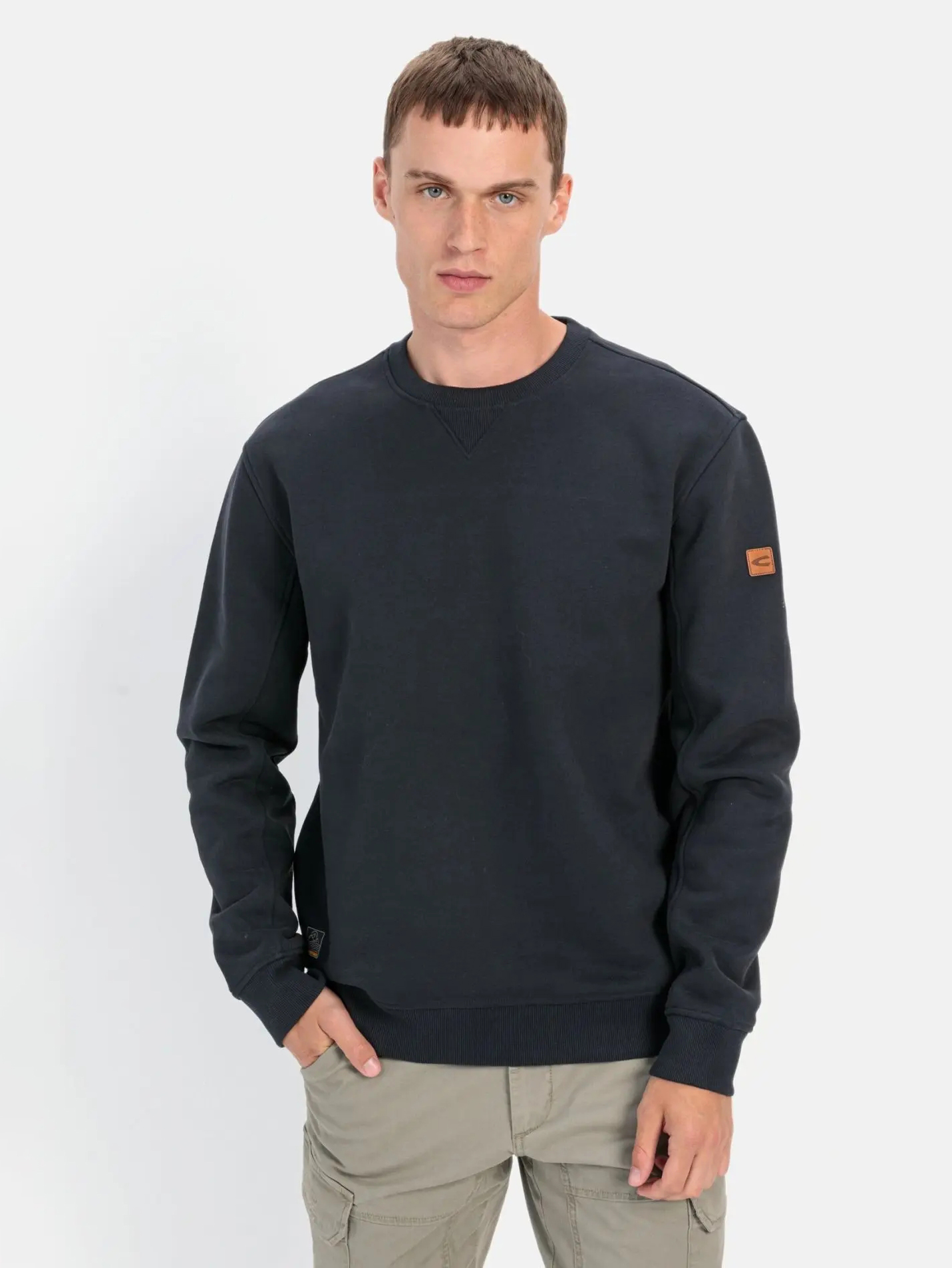 Акція на Світшот на флісі чоловічий Camel Active Sweatshirt 409400-4W48-47 S Темно-синій від Rozetka