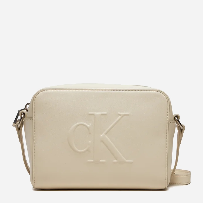 Акція на Сумка крос-боді через плече жіноча Calvin Klein K60K612726-BEH Бежева від Rozetka