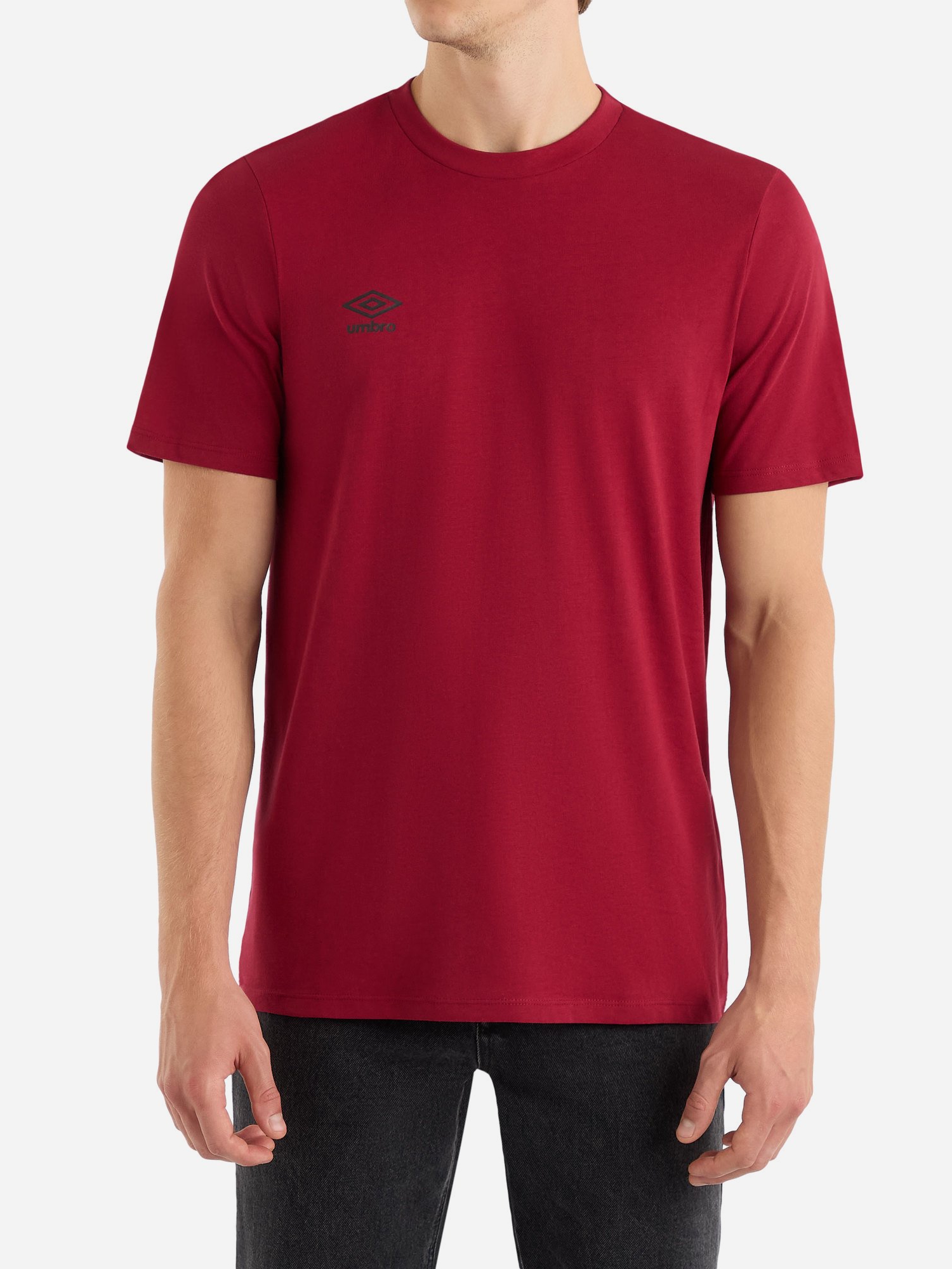 Акція на Футболка бавовняна довга чоловіча Umbro Stadium Graphic Tee 66555U-LTV M Бордова від Rozetka