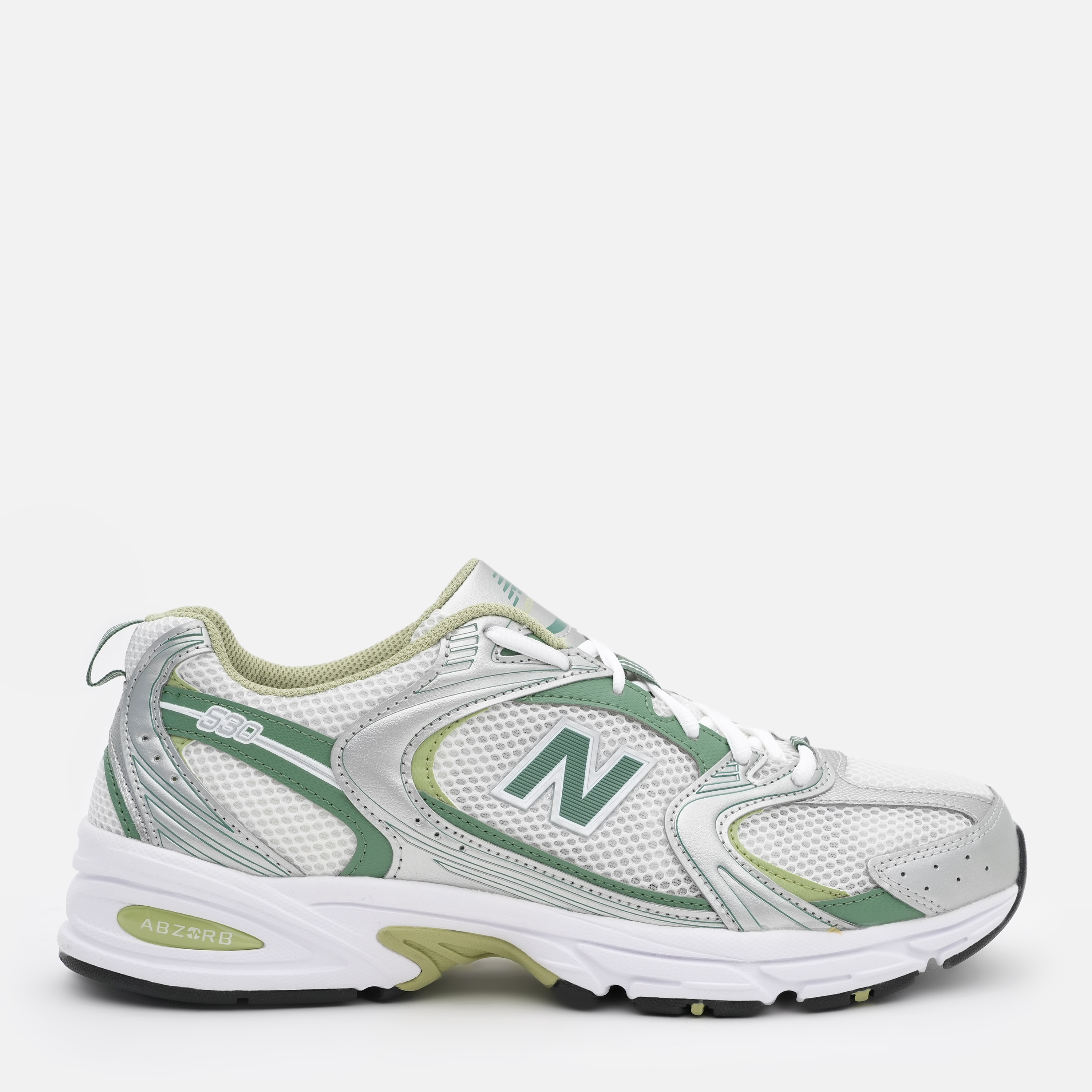 Акція на Чоловічі кросівки New Balance 530 MR530ADB 44.5 (10.5US) 28.5 см Сріблясті/Зелені від Rozetka