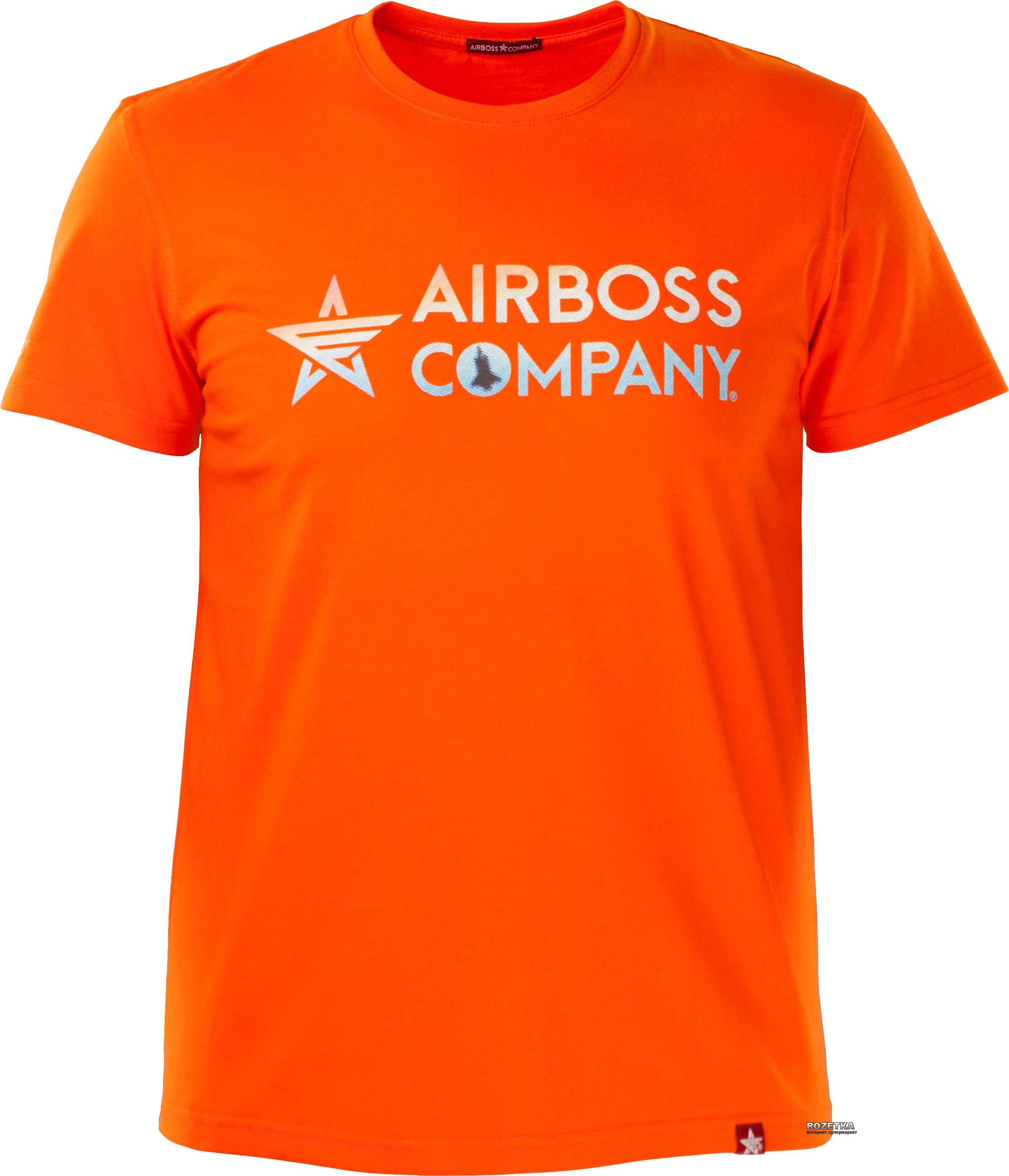 Акція на Чоловіча Футболка бавовняна довга чоловіча Airboss Mars logo XL Orange від Rozetka