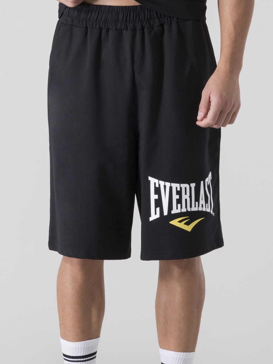 Акція на Шорти бавовняні довгі чоловічі Everlast Bermuda Felpa Non Garz 37M296D80-2000 S Чорні від Rozetka