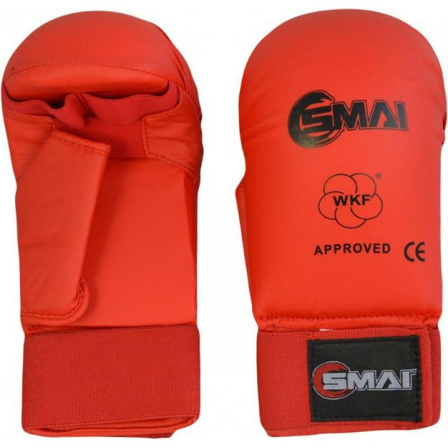 

Перчатки для карате SMAI WKF (SM P102) Red с защитой большого пальца р. L