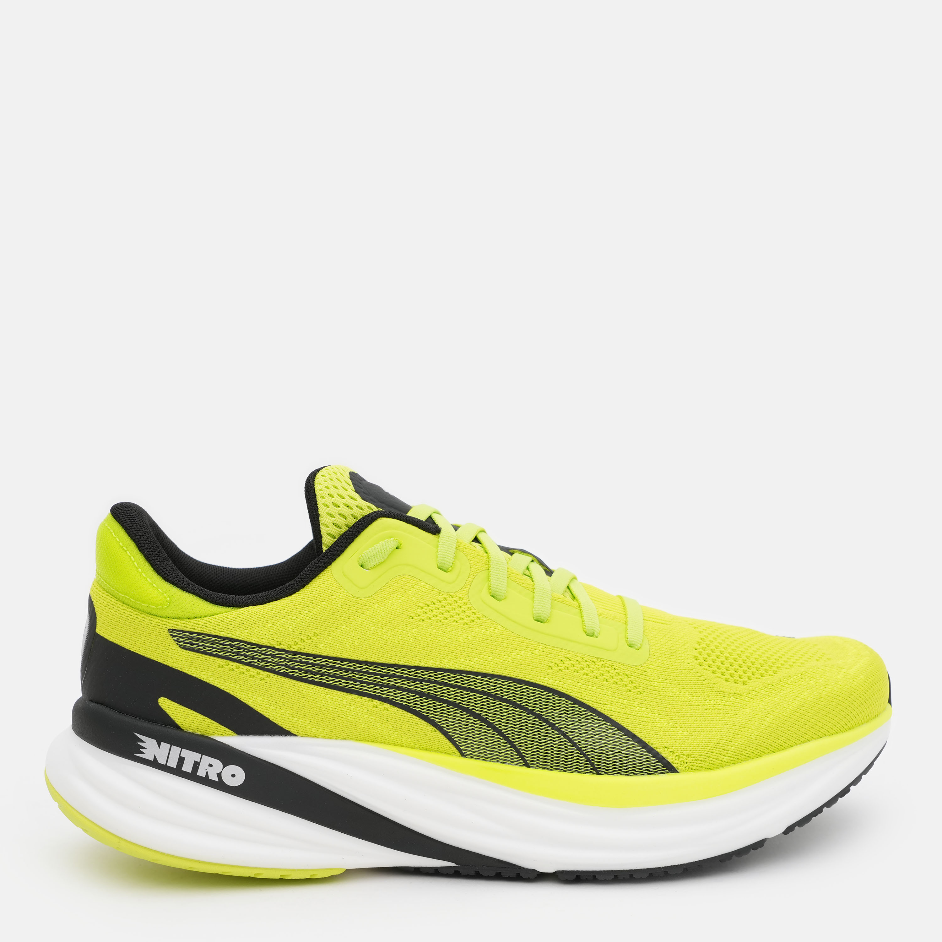 Акція на Чоловічі кросівки для бігу Puma Magnify Nitro 2 37690906 46 (11UK) 30 см Lime Pow-Puma Black-Puma Silver від Rozetka