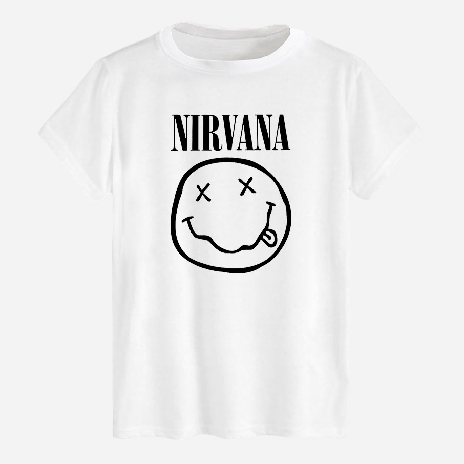 Акція на Футболка бавовняна довга чоловіча Likey Nirvana Smile M150-0419 M Біла від Rozetka