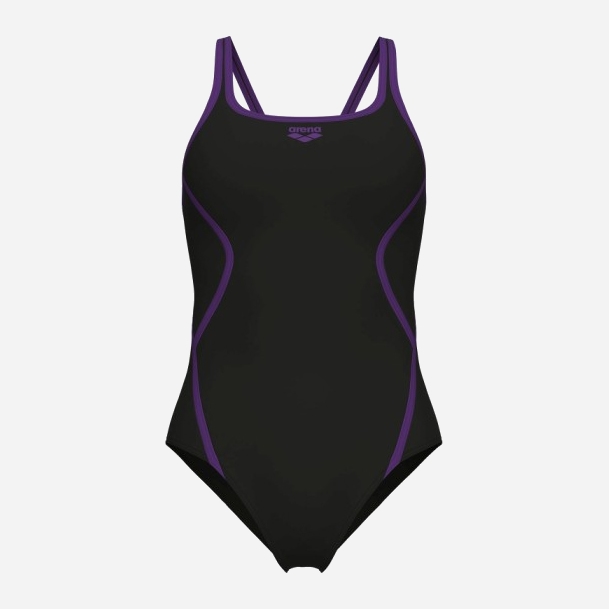 Акція на Купальник суцільний жіночий Arena Pro_File Swimsuit Solid 008055-590 44 Чорний від Rozetka