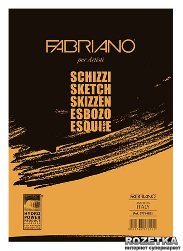 

Склейка для эскизов Fabriano Schizzi Sketch A4 21 x 29.7 см 90 г/м² 120 листов (8001348171522)