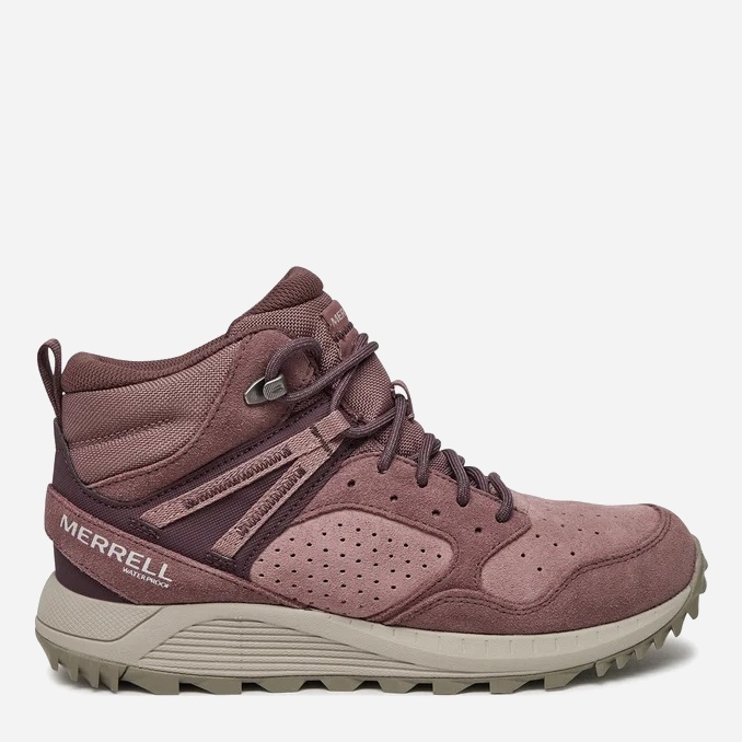 Акція на Жіночі черевики з мембраною низькі Merrell Wildwood Mid Ltr Wp J068104 37.5 (7USA/45416UK) 24 см Marron/Burlwood від Rozetka