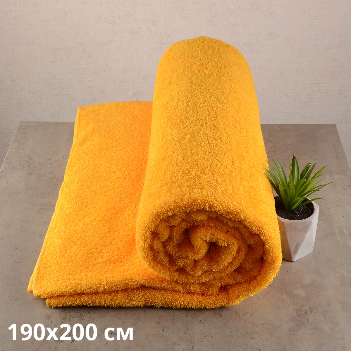

Простынь махровая GM TEXTILE 190х200см 400г/м2 (Желтый)