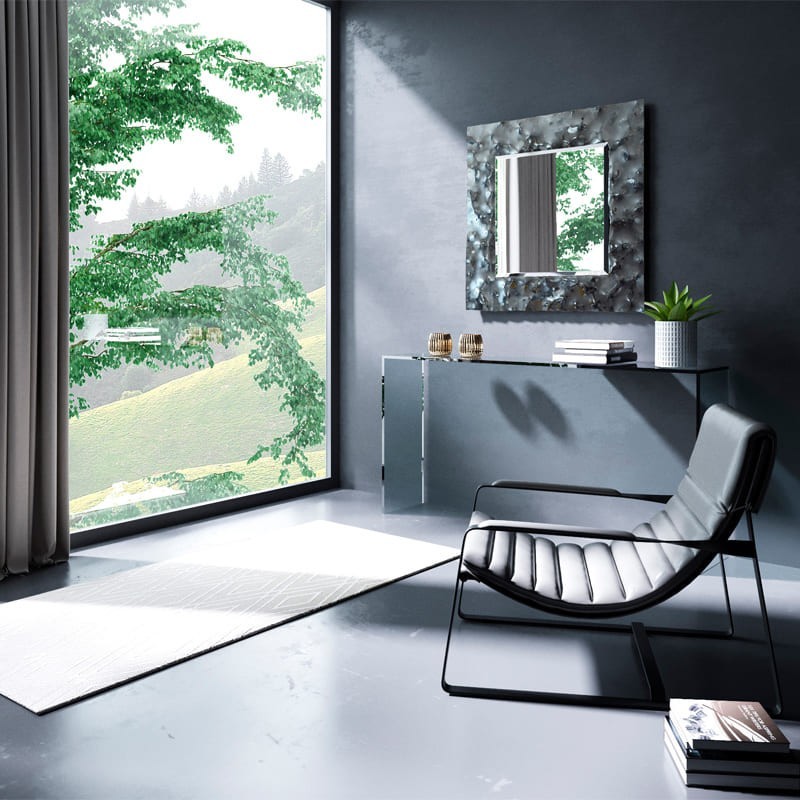 

Зеркало Spark-decor SPARK GREY в оплавленной раме 800 х 800