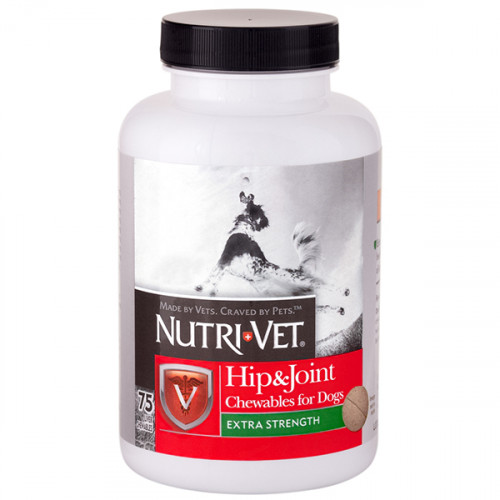 

Таблетки Nutri-Vet Hip & Joint Extra для связок и суставов, экстра, для собак, 75 табл