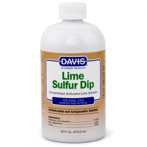 

Средство Davis Lime Sulfur Dip антимикробное и антипаразитарное, для собак и котов, концентрат, 473 мл