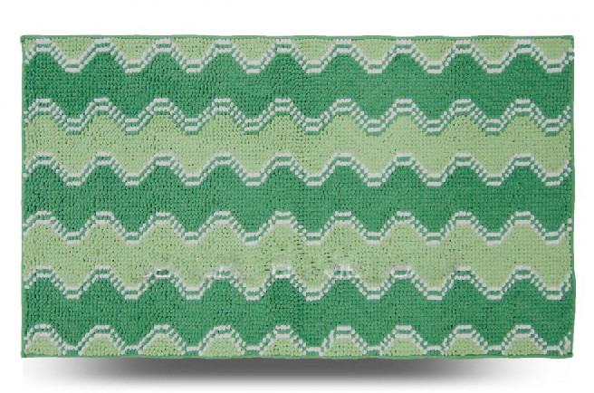 

Коврик для ванной Dariana Волна 70x120 см зеленый D-6686