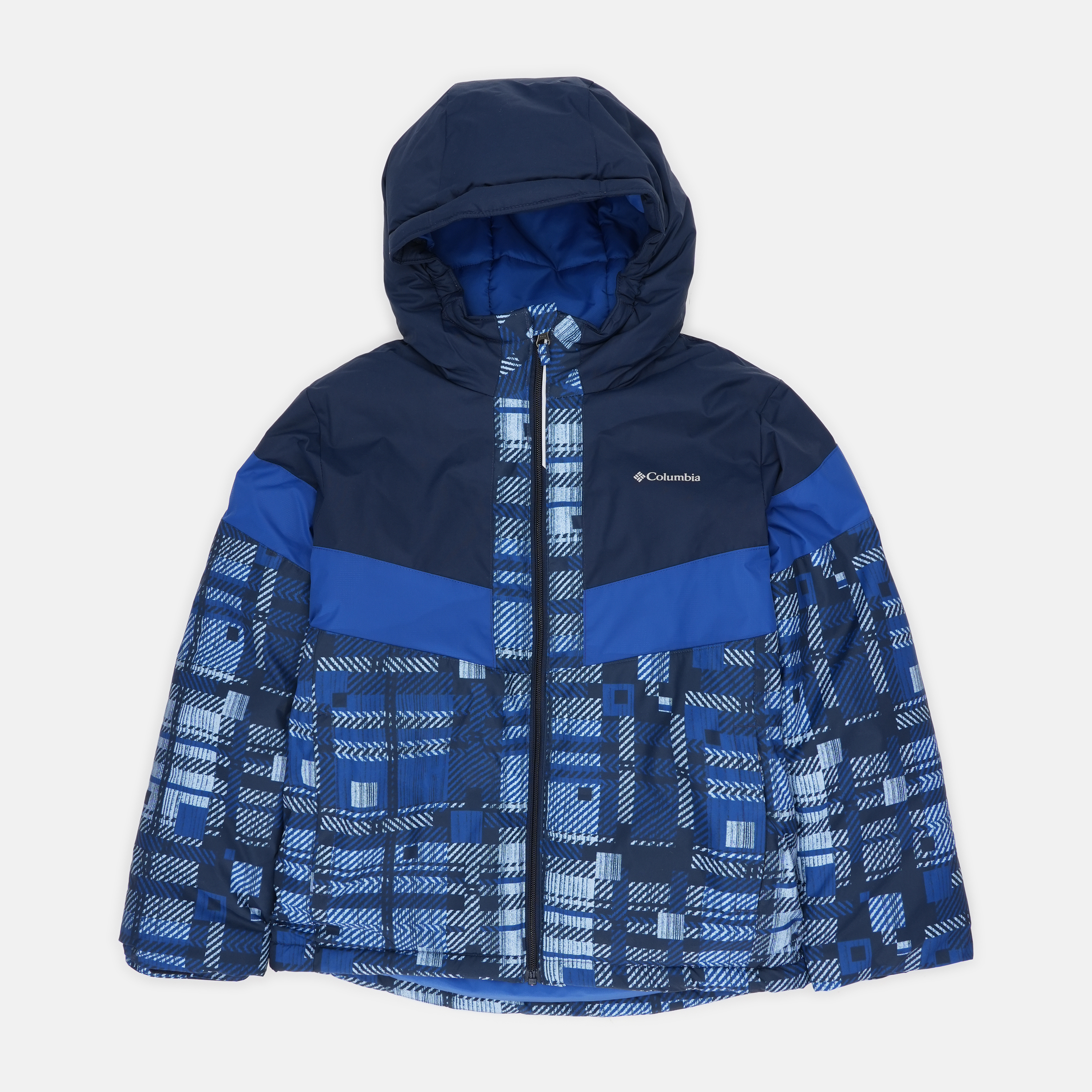 Акція на Підліткова зимова куртка для хлопчика Columbia Lightning Lift III Printed Jacket 2096981-464 140-146 см Синя від Rozetka