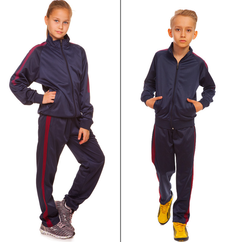 

Костюм спортивный детский для мальчика для девочки утепленный для физкультуры LIDONG Темно-синий (LD-6806T) 26