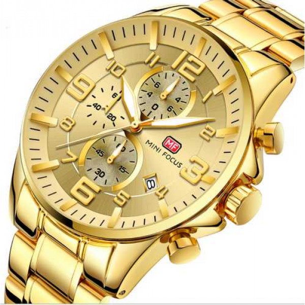

Наручные часы Mini Focus MF0278G.03 All Gold мужские кварцевые + подарочная коробка