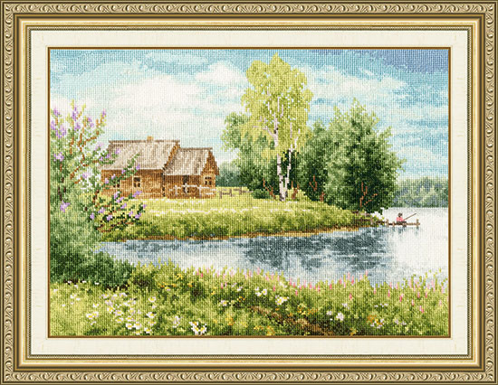 

Набор для вышивания Золотое руно Домик у озера (МД-016)