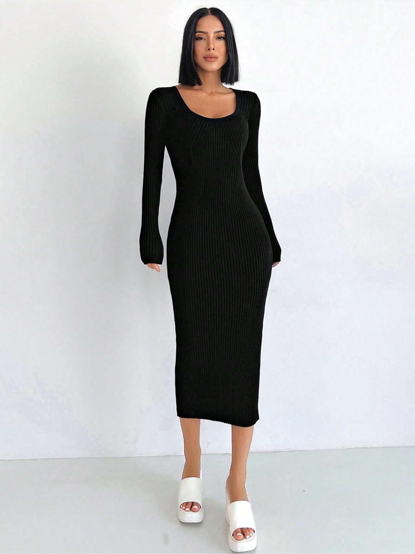 Сукня міді зимова жіноча SHEIN GD-00082255 One Size Чорна від Rozetka на платформі USKIDKA Акція на Сукня міді зимова жіноча SHEIN GD-00082255 One Size Чорна від Rozetka