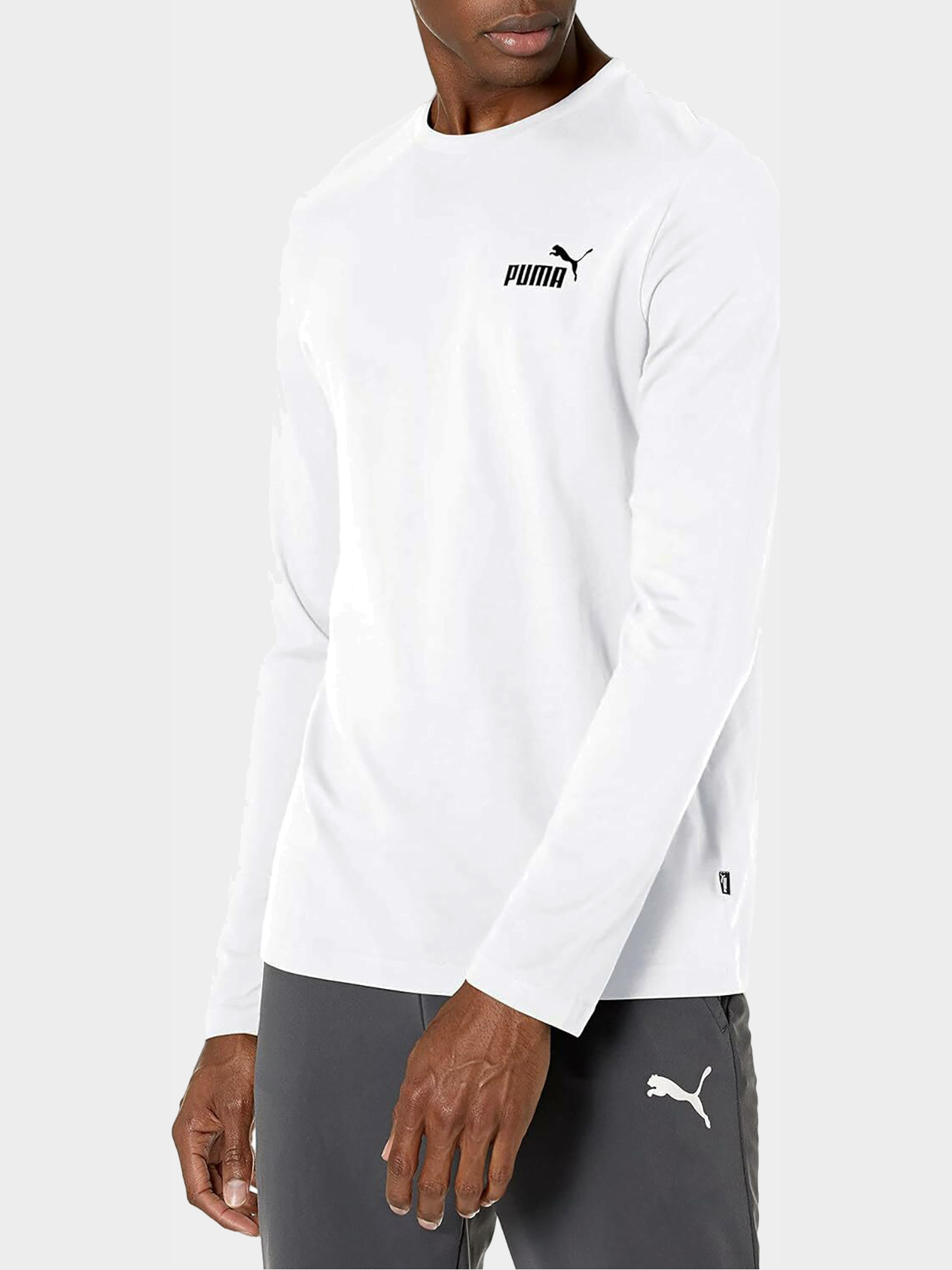 Акція на Лонгслів чоловічий Puma Essentials Tee 58667202 S Білий від Rozetka