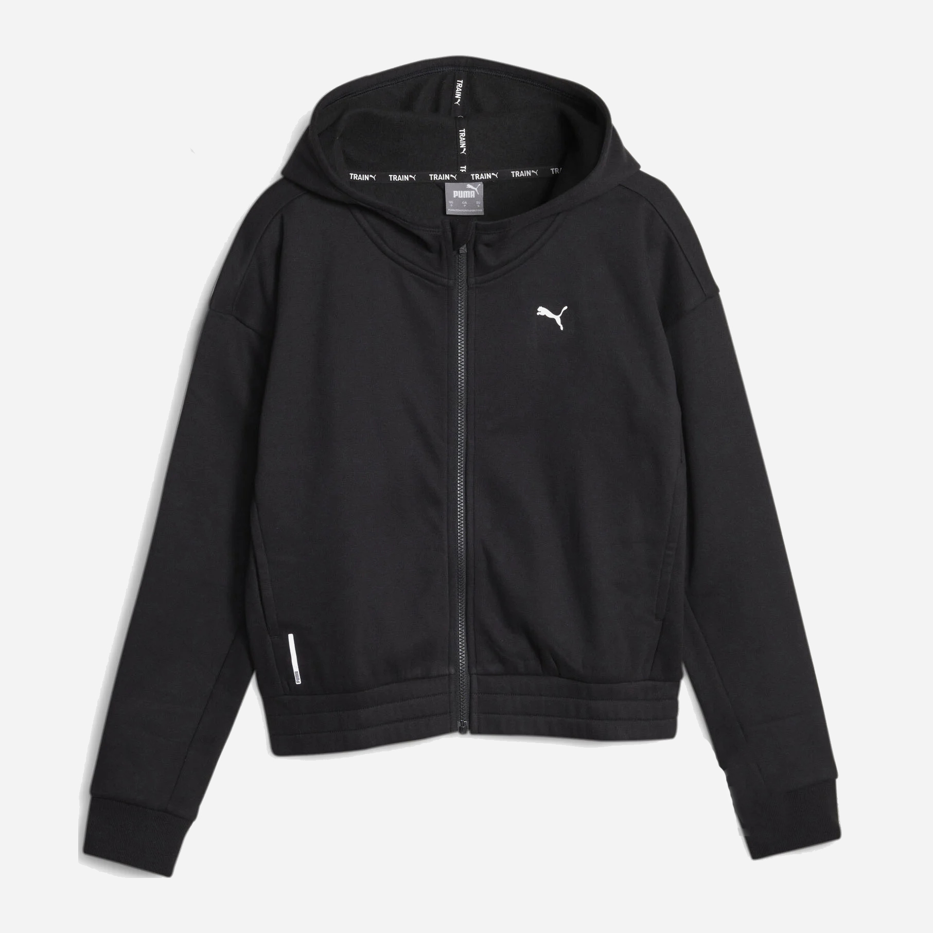 Акція на Толстовка на блискавці з капюшоном жіноча Puma Train Favorite Fleece Fz 52423301 S Чорна від Rozetka