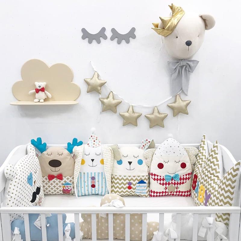 

Бортики игрушки в кроватку "Тойсики" BabyKomfort +простынь на резинке BabyKomfort