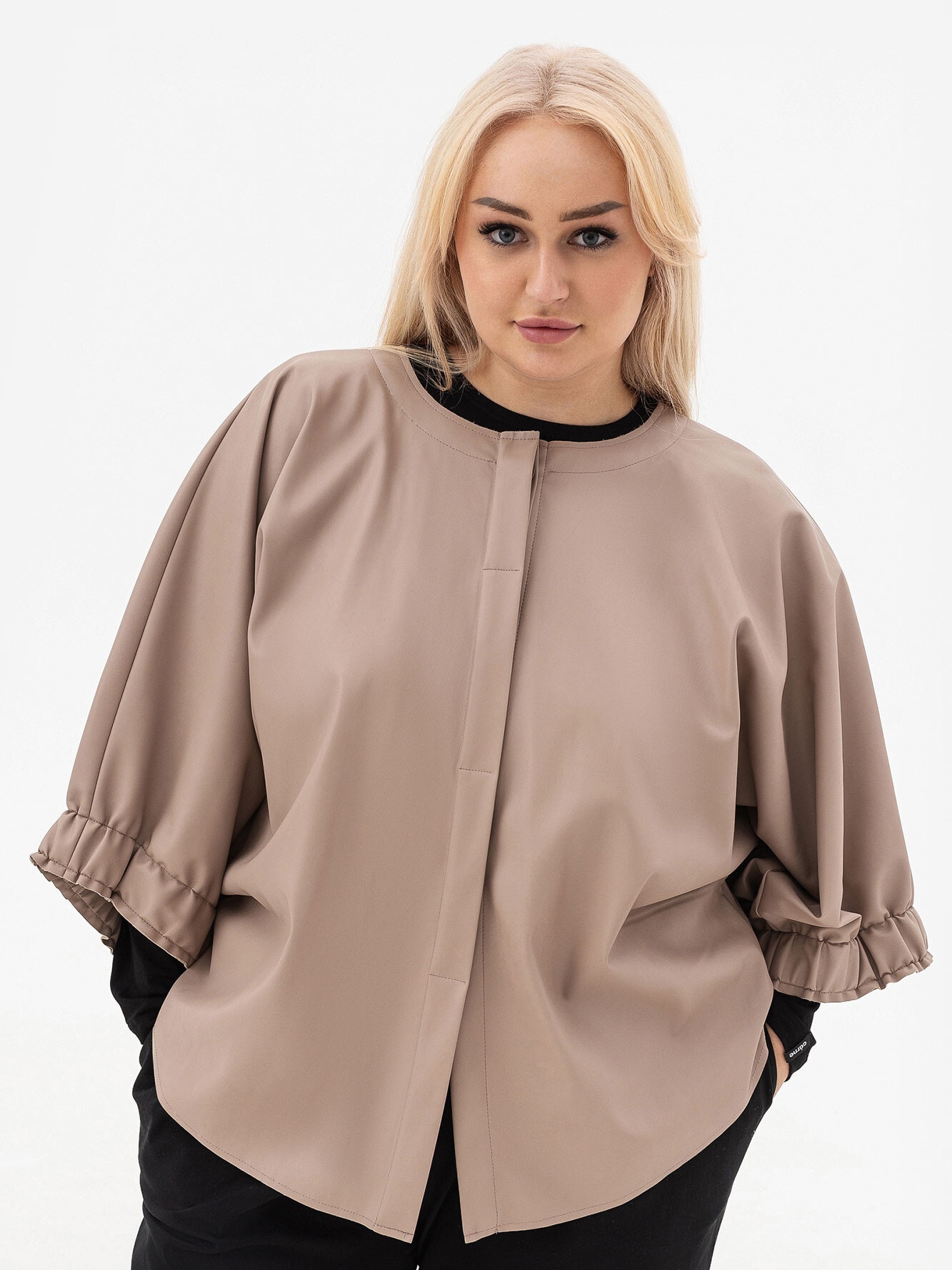 Акція на Кардиган жіночий Garne Lily 3042439 2XL-3XL Бежевий від Rozetka