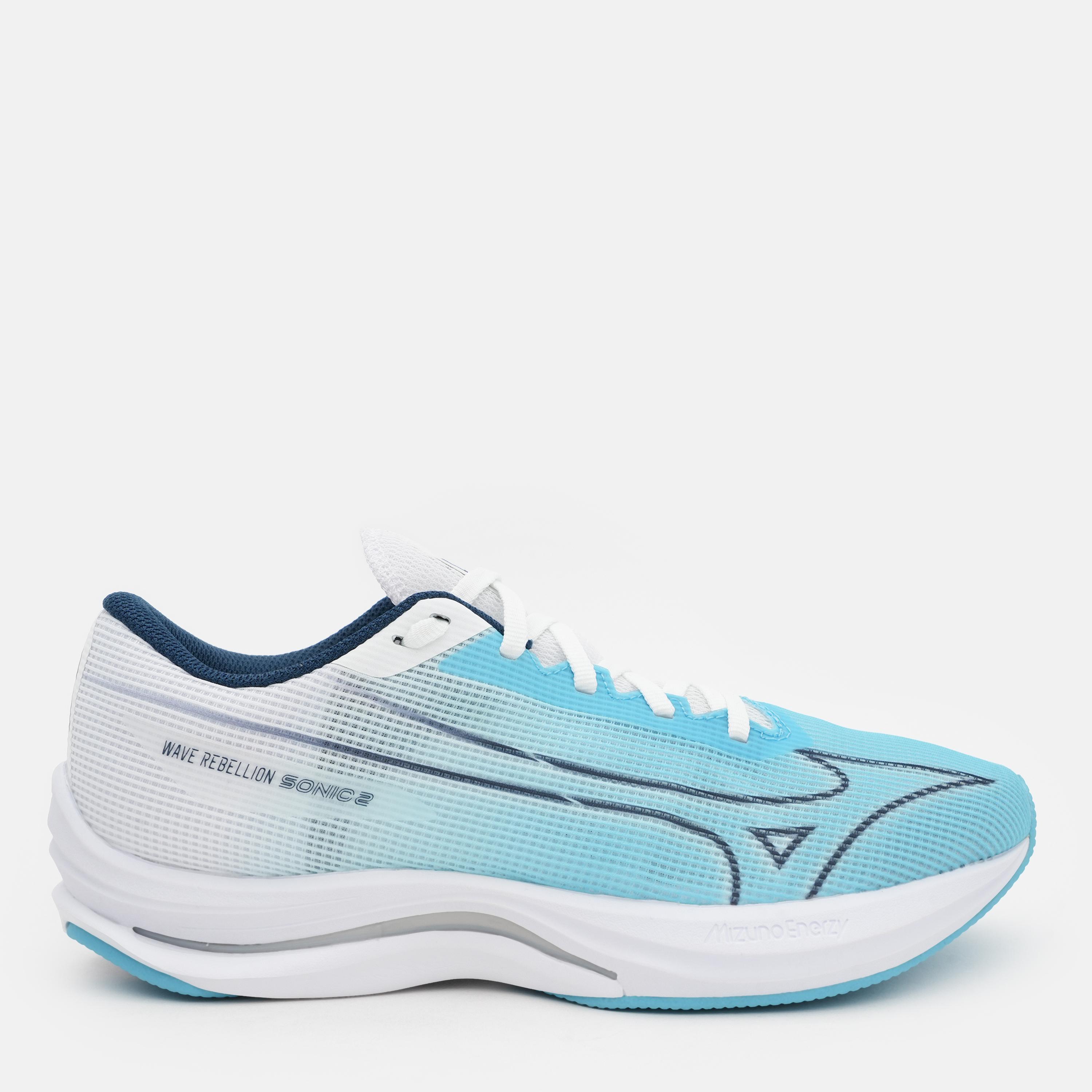 Акція на Жіночі кросівки для бігу Mizuno Wave Rebellion Sonic 2 J1GD243071 36.5 (4UK) 23 см River Blue/Blue Wing Teal/White від Rozetka