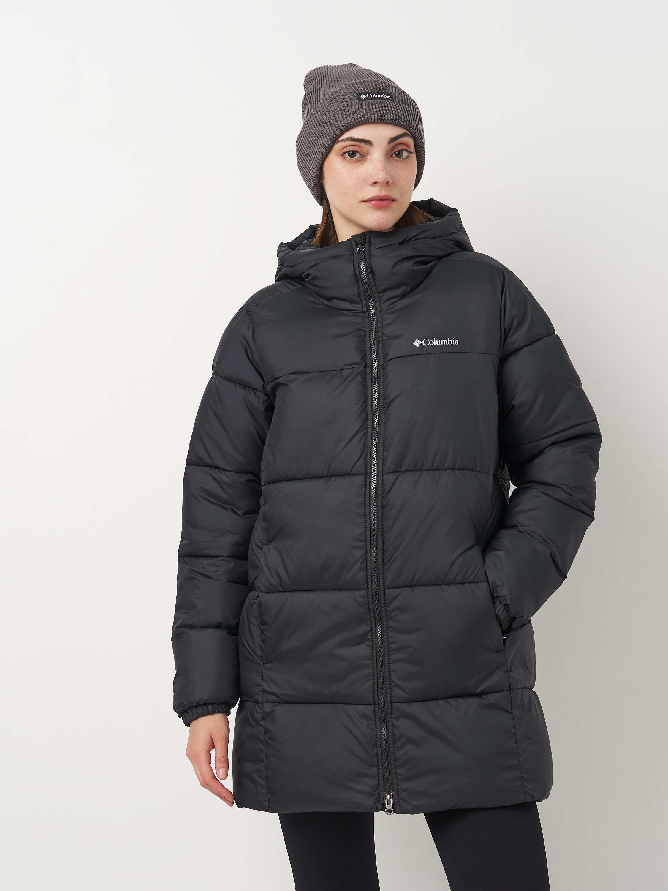 Акція на Куртка зимова жіноча Columbia Omni-Shield Puffect II Mid Hooded Jacket 2088471-010 M Чорна від Rozetka